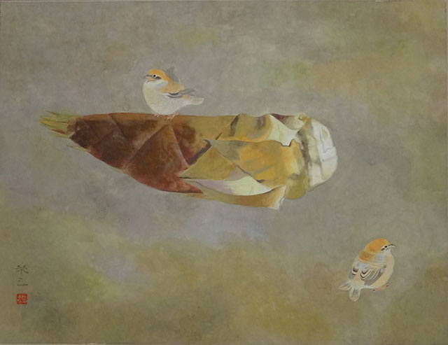 「 春（もずの雛） 」　加藤栄三　作