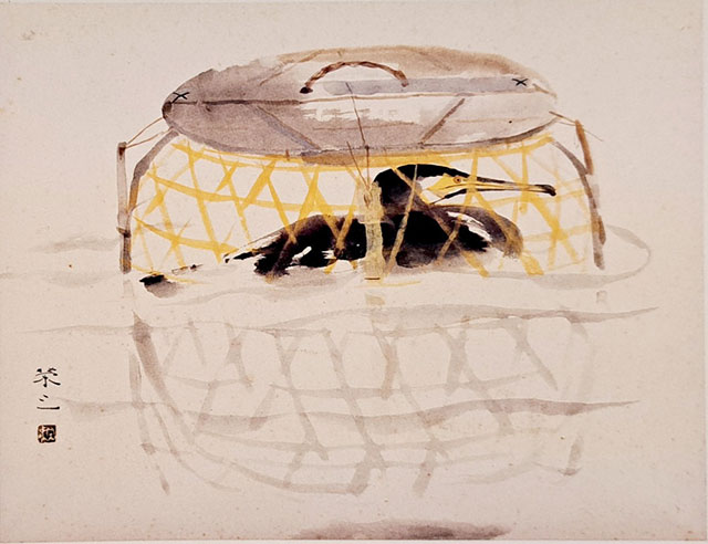 「 籠の中の鵜 」　加藤栄三　作