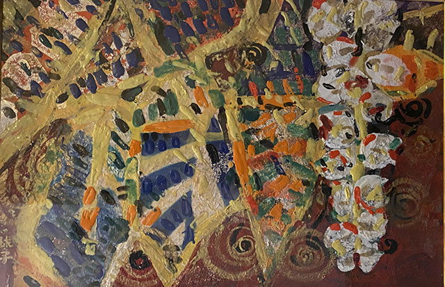 「 花と蝶 」　片岡球子　作