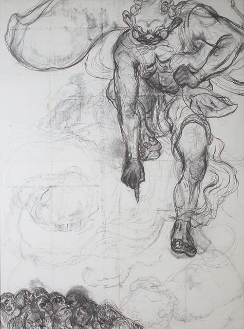 「 風神（大下絵） 」　加藤東一　作