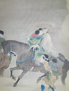 牧田種麿「常盤雪行図」（部分）江戸時代末～明治時代、岐阜市歴史博物館蔵